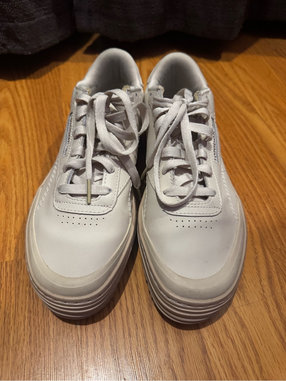 Reebok Platform C Double geo in Off-White and Tan - Picture 3 of 6
